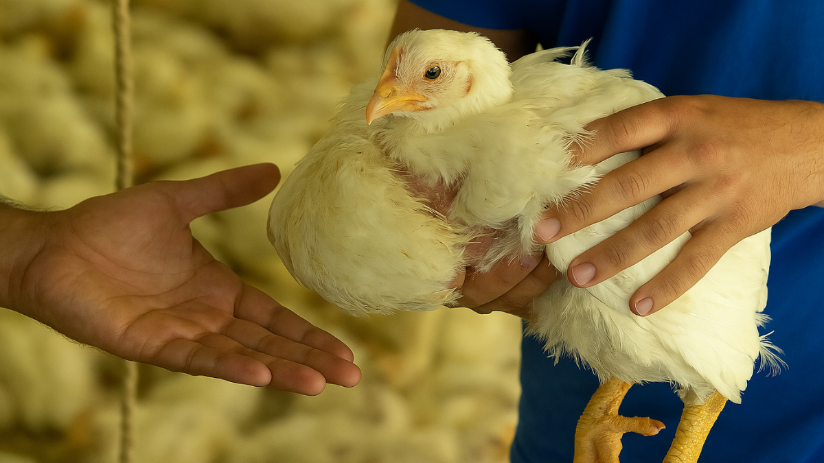 Papo inchado em aves pode indicar doença e exige atenção no manejo